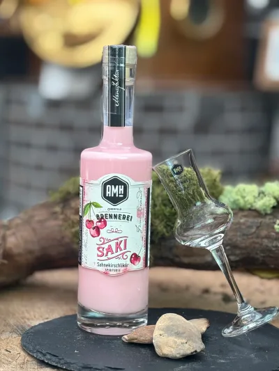 SAKI - Sahnekirschlikör 350ml – Likör der AMH Brennerei